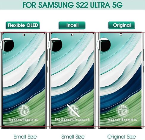 TFT for Samsung Galaxy S22 Ultra 5G LCD Screen Replacement for Samsung S22 Ultra 5G LCD Display for SM-S908 Touch Screen Assembly Repair Kits with Frame (Smaller Size) in Saudi Arabia