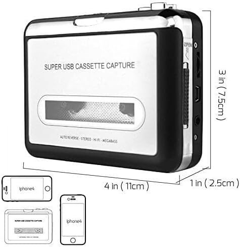 مشغل شريط كاسيت USB ، محول محمول إلى MP3 ، التقاط موسيقى الصوت إلى الكمبيوتر ، متوافق مع الكمبيوتر المحمول والكمبيوتر الشخصي in Saudi Arabia