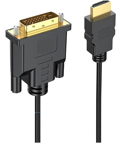 1/2/3/5M HDMI-APPLAIME إلى DVI-D Cable Male 24+1 DVI-D Male Adapter Plated 1080p for HD HDTV HD PC Projector p ؛ s/4 (3M) in Kuwait