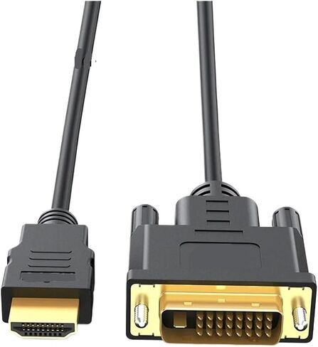 1/2/3/5M HDMI-APPLAIME إلى DVI-D Cable Male 24+1 DVI-D Male Adapter Plated 1080p for HD HDTV HD PC Projector p ؛ s/4 (3M) in Kuwait