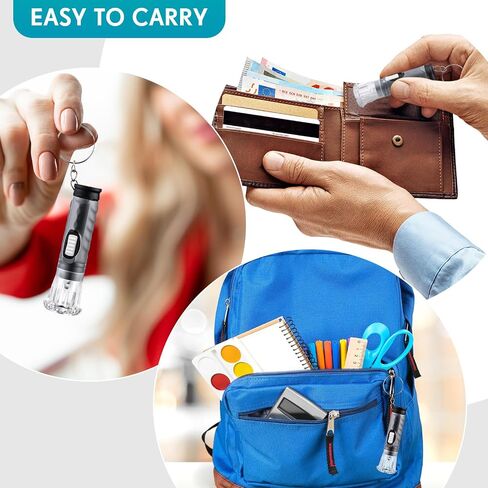 Jexine 50 PCS Mini Flashlike -keychains مع الحبل البلاستيكي المحمول سلاسل مفاتيح LED LED صغيرة لقراءة ليلا القراءة في حالات الطوارئ حفلات التخييم الحفلات (أسود) in Kuwait