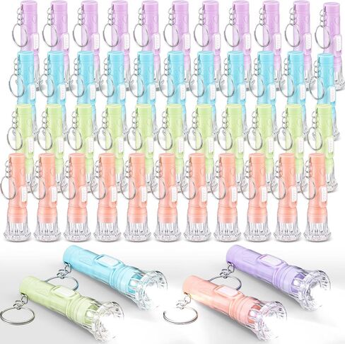 Jexine 50 PCS Mini Flashlike -keychains مع الحبل البلاستيكي المحمول سلاسل مفاتيح LED LED صغيرة لقراءة ليلا القراءة في حالات الطوارئ حفلات التخييم الحفلات (أسود) in Kuwait