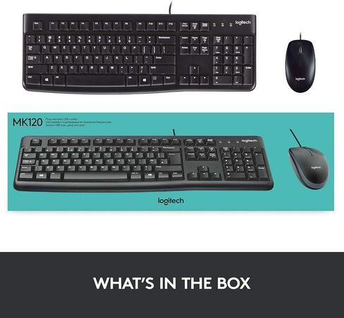 Logitech MK120 Wired USB Keyboard Mouse Desktop Combo in Saudi Arabia