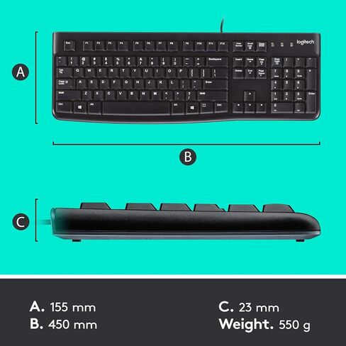 Logitech MK120 Wired USB Keyboard Mouse Desktop Combo in Saudi Arabia