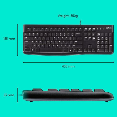 Logitech MK120 Wired USB Keyboard Mouse Desktop Combo in Saudi Arabia