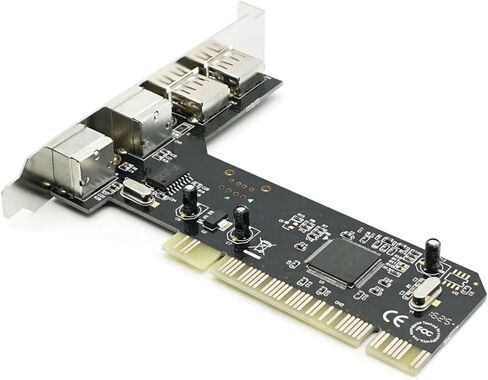 PCI إلى 2x USB 2.0+ 2x ps/2 منفذ لبطاقة محول الماوس لوحة مفاتيح الكمبيوتر الشخصي in Saudi Arabia