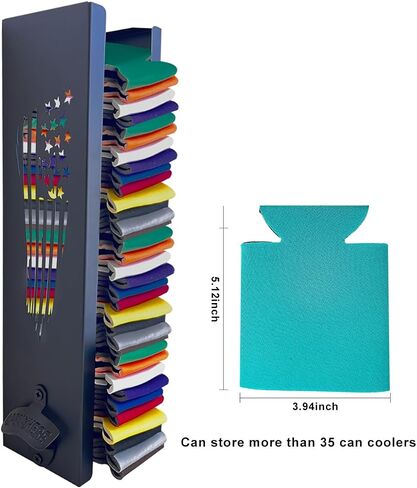 4 "x4" x16 "يمكن أن يكون حاملًا باردًا مع فتاحة الزجاجة ، ومنظم تخزين Beer Can Sleeves وموزع لبار العائلة المنزلي ، Metal (Bar) in Saudi Arabia