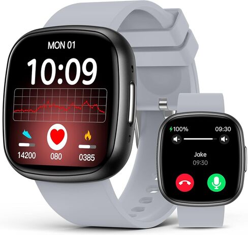 Smart Watch for Women, 1.72" Super Retina HD Display, Fitness Watch with with Sleep Stress, 24/7 Heart Rate HRV Spo2 Monitor, 135 Sports Modes Fitness Tracker, Waterproof Square Watch for Android iOS in Saudi Arabia