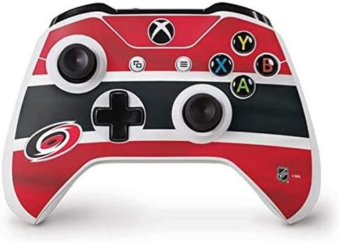 Skinit Decal Gaming Skin Compatible with Xbox One S Controller - Officially Licensed NHL Carolina Hurricanes Jersey Design in Saudi Arabia