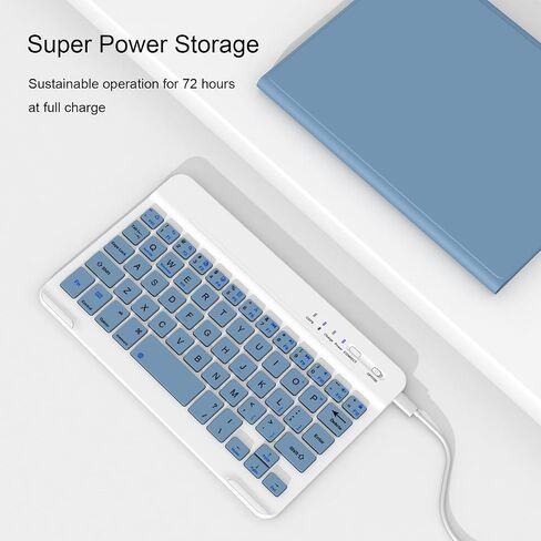 حالة لوحة المفاتيح لـ iPad Air 13 Inch (2024 M2) ، Pro 12.9 6th Gen 2022 [لوحة مفاتيح لاسلكية قابلة للفصل المغناطيسية] Flip Stand Case مع حامل قلم رصاص لـ iPad Pro 12.9 5th/4th 2021/2020 ، Blue in Kuwait