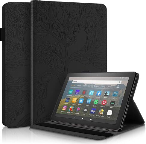 السفر على جهاز لوحي متوافق مع Kindle Fire 7 Case 2022 12th Pu Leather Flip Wallet Wallet Tree of Life Tablet Case Card Slot Tablet Cover Cover Protection (SV in Kuwait