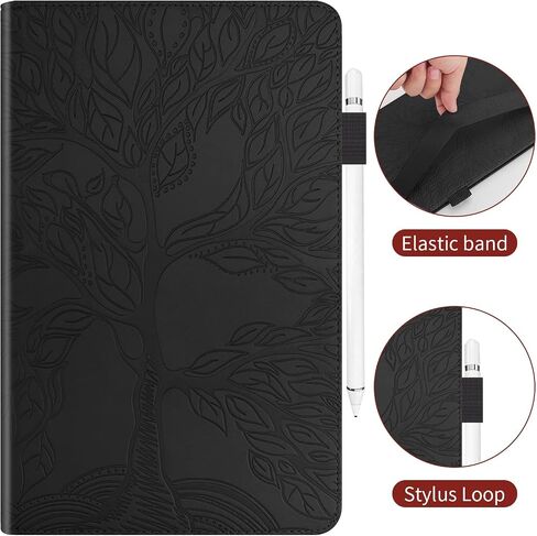 السفر على جهاز لوحي متوافق مع Kindle Fire 7 Case 2022 12th Pu Leather Flip Wallet Wallet Tree of Life Tablet Case Card Slot Tablet Cover Cover Protection (SV in Kuwait