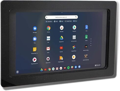 TABcare Anti-Theft Security Acrylic VESA Case for Lenovo Chromebook Duet Gen 9 Tablet with Wall Mount Kit & 90-Degree Charge Cable (Clear) in Saudi Arabia