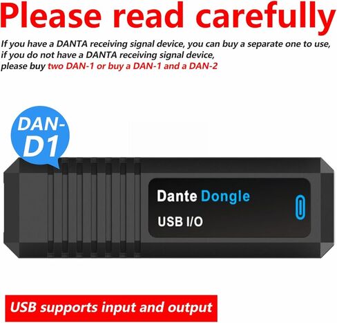 D1 لمحول Dante Avio USB ثنائي الاتجاه من النوع C/O I/O ، وشبكة الصوت ثنائية الاتجاه 2x2 ، وأجهزة الكمبيوتر والأجهزة المحمولة للتشغيل واستلام الصوت مع Dante باستخدام Connections USB-A/C in Saudi Arabia