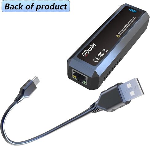 D1 لمحول Dante Avio USB ثنائي الاتجاه من النوع C/O I/O ، وشبكة الصوت ثنائية الاتجاه 2x2 ، وأجهزة الكمبيوتر والأجهزة المحمولة للتشغيل واستلام الصوت مع Dante باستخدام Connections USB-A/C in Saudi Arabia