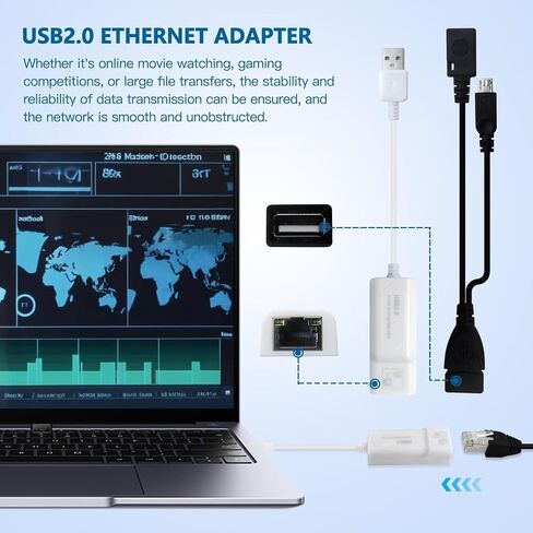 2025 تم ترقية محول USB Ethernet LAN لعصا النار (الجنرال الثاني) أو تلفزيون النار (الجنرال الثالث) أو 4K Firestick in Kuwait