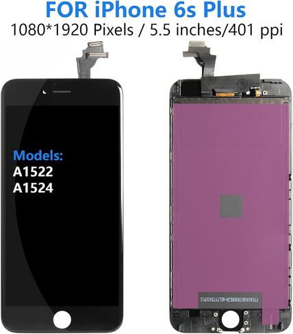 A-MIND for iPhone 6 Plus Screen Replacement, LCD Screen for iPhone 6 Plus A1522 A1524 5.5" LCD Display Touch Digitizer Panel Full Assembly Kits with Tools (White) in Saudi Arabia