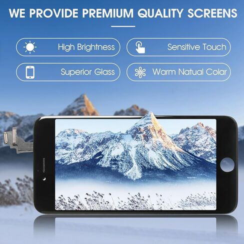 A-MIND for iPhone 6 Plus Screen Replacement, LCD Screen for iPhone 6 Plus A1522 A1524 5.5" LCD Display Touch Digitizer Panel Full Assembly Kits with Tools (White) in Saudi Arabia