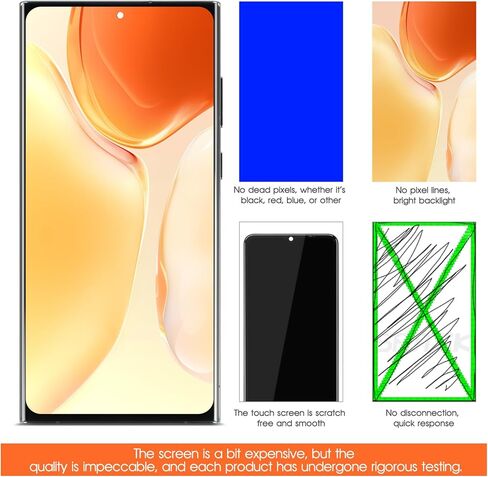 OLED for Samsung Galaxy S22 Ultra Screen Replace for Samsung S22 Ultra LCD Display SM-S908B SM-S908U LCD Digitizer Touch Screen Green مع إطار (إصدار الولايات المتحدة ، بصمة الدعم) in Saudi Arabia