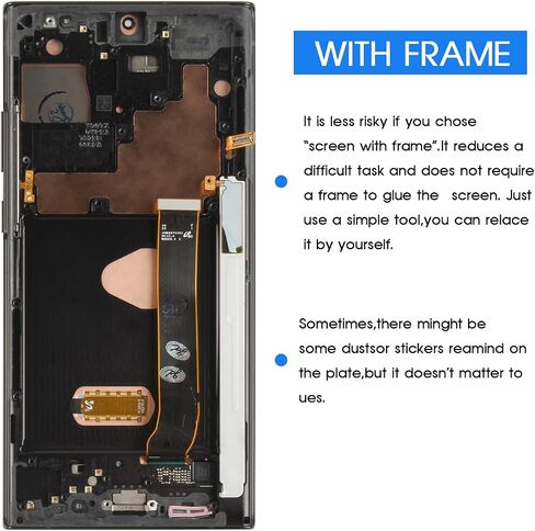 OLED for Samsung Galaxy Note 20 Ultra 5G Screen Replacement Kit for Samsung Galaxy Note 20 Ultra 4G SM-N985 SM-N986 LCD Screen Display Touch Digitizer Assembly Repair Parts Kit (Black with Frame) in Saudi Arabia