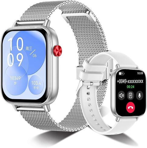 Watch Smart Watch for Women Men ، 2025 1.83 "HD Smartwatches (الإجابة/إجراء مكالمة) ، IP68 Tracker Activity Activity Tracker ، مراقبة النوم ، عداد الخطى ، ساعة اللياقة البدنية لنظام Android iOS (Rose Gold) in Kuwait
