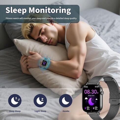 Watch Smart Watch for Women Men ، 2025 1.83 "HD Smartwatches (الإجابة/إجراء مكالمة) ، IP68 Tracker Activity Activity Tracker ، مراقبة النوم ، عداد الخطى ، ساعة اللياقة البدنية لنظام Android iOS (Rose Gold) in Kuwait