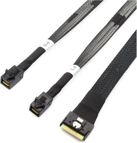 Durable M1ni SFF-8654 8i 4.0 to 2X S/AS HD SFF-8643 Connection Cord for Server(80cm) in Saudi Arabia