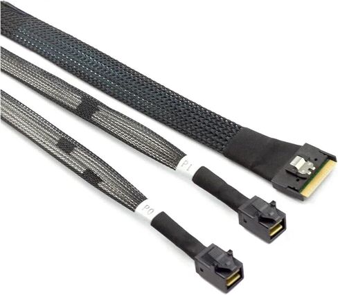 Durable M1ni SFF-8654 8i 4.0 to 2X S/AS HD SFF-8643 Connection Cord for Server(80cm) in Saudi Arabia
