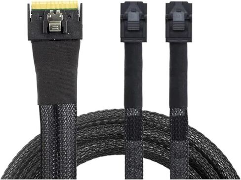 Durable M1ni SFF-8654 8i 4.0 to 2X S/AS HD SFF-8643 Connection Cord for Server(80cm) in Saudi Arabia