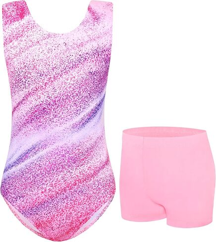 Jinhiteam Girls Gymnastics Leotards Size 2-9 Years Old Multicolor Sleeveless Little Kids Bodysuits Tumbling Outfit in Saudi Arabia
