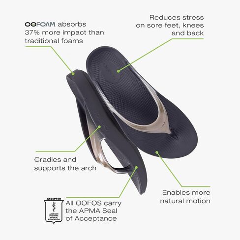 OOFOS Women's Oolala Thong, Black/Latte, 5 M US in Saudi Arabia