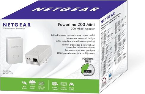 NetGear Powerline 200Mbps Mini Adapter - Starter Kit (XAVB1301) (متجدد) in Kuwait