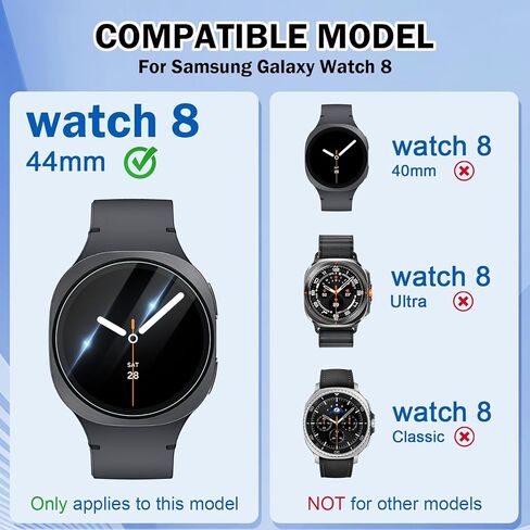 3 حزمة متوافقة مع Samsung Galaxy Watch 8 Glass Classic Screen Protector Glass مع إطار تركيب المحاذاة التلقائية ، فيلم Clear 9H Filged لـ Galaxy Watch 8 مع عالي الحساسية ومضادة للقرع in Kuwait