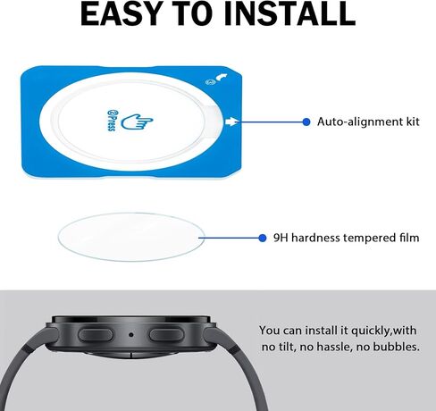 3 حزمة متوافقة مع Samsung Galaxy Watch 8 Glass Classic Screen Protector Glass مع إطار تركيب المحاذاة التلقائية ، فيلم Clear 9H Filged لـ Galaxy Watch 8 مع عالي الحساسية ومضادة للقرع in Kuwait