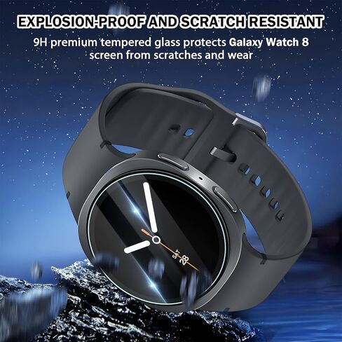 3 حزمة متوافقة مع Samsung Galaxy Watch 8 Glass Classic Screen Protector Glass مع إطار تركيب المحاذاة التلقائية ، فيلم Clear 9H Filged لـ Galaxy Watch 8 مع عالي الحساسية ومضادة للقرع in Kuwait