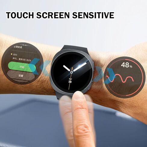 3 حزمة متوافقة مع Samsung Galaxy Watch 8 Glass Classic Screen Protector Glass مع إطار تركيب المحاذاة التلقائية ، فيلم Clear 9H Filged لـ Galaxy Watch 8 مع عالي الحساسية ومضادة للقرع in Kuwait