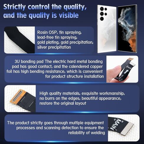 بالنسبة إلى Samsung Galaxy S22 Ultra LCD شاشة شاشة مرنة لـ Samsung S22 Ultra 5G S908U MONERBOARD MAINBOARD CONNECTO in Saudi Arabia