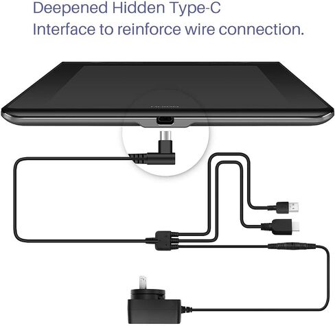 3-in-1 Cable for KAMVAS Pro 12/13/16 Graphics Drawing Monitor with HDMI, AC and USB Cables for Tablet Kamvas in Saudi Arabia