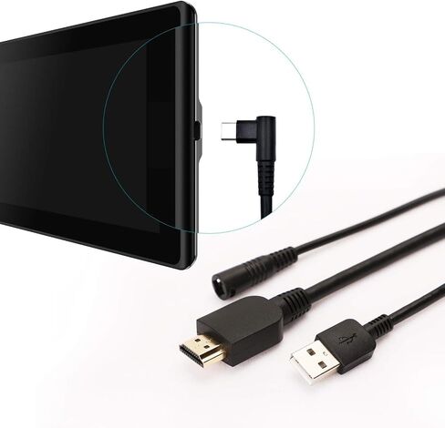 3-in-1 Cable for KAMVAS Pro 12/13/16 Graphics Drawing Monitor with HDMI, AC and USB Cables for Tablet Kamvas in Saudi Arabia