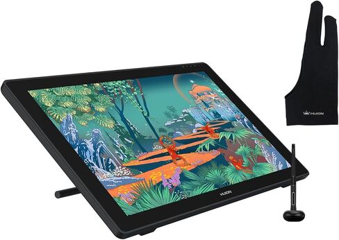 Huion Kamvas 24 QHD Drawing Tablet مع الشاشة ، قرص فني 2.5K ، مراقبة الرسم 23.8 بوصة مع فنان رفض النخيل ، العمل مع Mac و Windows و Linux و Android in Saudi Arabia