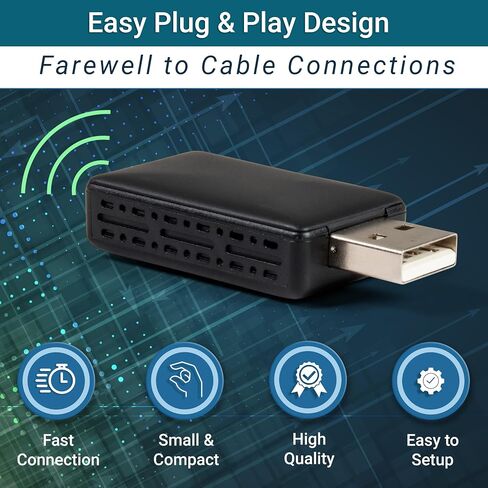 MAX=TECH - Compact Wired to Wireless Adapter for Carplay and Android Auto, with USB Type A and C Adapters - 2 in 1 - Fast Reliable and Easy to Use - All Car Models in Saudi Arabia