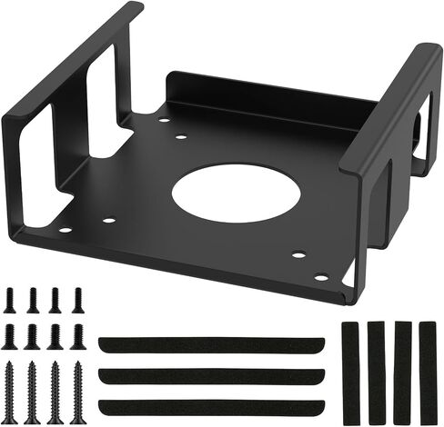 Under Desk Mount Bracket Carbon Steel Under Desk Laptop Mount with Shock Absorbing Strips Effective Protection Monitor Holder Rack Compatible with Mini M4/M4 Pro in Saudi Arabia