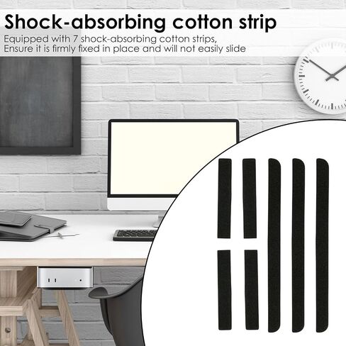 Under Desk Mount Bracket Carbon Steel Under Desk Laptop Mount with Shock Absorbing Strips Effective Protection Monitor Holder Rack Compatible with Mini M4/M4 Pro in Saudi Arabia