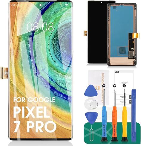 OLED for Google Pixel 7 Pro 5G Screen Replacement for Google Pixel 7 Pro LCD Digitizer for Google Pixel 7 Pro GP4BC, GE2AE, GFE4J Touch Screen Assembly Replacement Repair Kits Black(with Frame) in Saudi Arabia