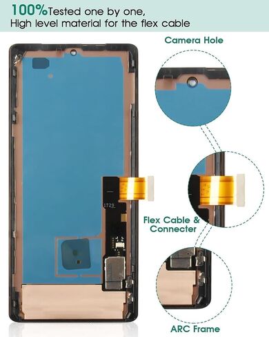OLED for Google Pixel 7 Pro 5G Screen Replacement for Google Pixel 7 Pro LCD Digitizer for Google Pixel 7 Pro GP4BC, GE2AE, GFE4J Touch Screen Assembly Replacement Repair Kits Black(with Frame) in Saudi Arabia