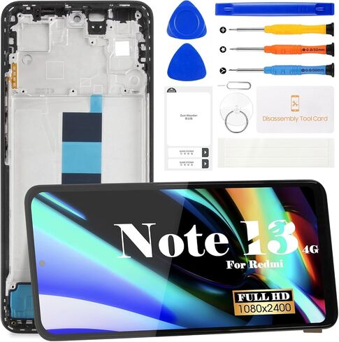TFT لـ Xiaomi Redmi Note 13 4G شاشة LCD لـ Redmi Note 13 4G استبدال الشاشة لـ 23129RA4G ، 23124RA7EO ، 23129RA5FL Touch Digitizer Assembly Armbly مجموعات مع الإطار in Saudi Arabia