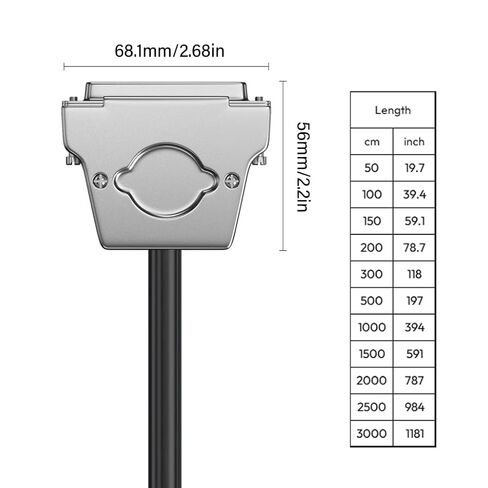 DB78 Male to Female Serial Port Cable Fast Speed SCSI Data Cord for Industrial in Kuwait
