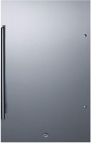 Summit Appliance FF195 Commercially Approved ENERGY STAR Certified 19" Wide Shallow Depth Built-in Undercounter All-refrigerator with Stainless Steel Door, Black Cabinet and Front Lock in Saudi Arabia