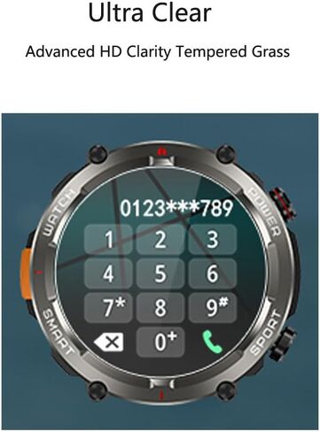 بالنسبة إلى Baolubao Military Smart Watch W50 Pro Screen Protector 1.45 "[3 Pack] HD Filded Glass Film [9H Hardness] in Kuwait