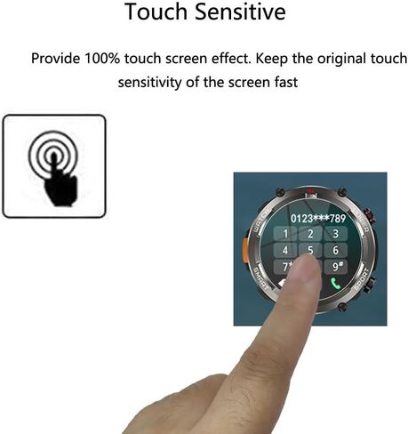 بالنسبة إلى Baolubao Military Smart Watch W50 Pro Screen Protector 1.45 "[3 Pack] HD Filded Glass Film [9H Hardness] in Kuwait